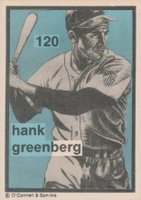 1984 O'Connell & Son Ink Mini Prints #120 Hank Greenberg Baseball Card