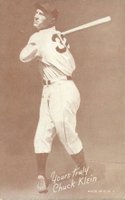 1939 Exhibits Salutation # Chuck Klein Baseball Card