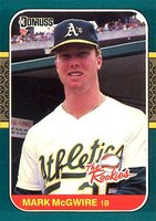 1987 Donruss Rookies #1 Mark McGwire Baseball Card