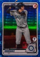 2020 Bowman Draft 1st Edition #BD188 Julio Rodriguez Blue Foil Baseball Card