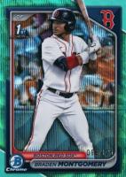 2024 Bowman Draft #BDC58 Braden Montgomery Chrome-Aqua Wave Baseball Card