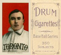 1909 White Borders Drum 350 #338 Fred Mitchell Toronto Baseball Card