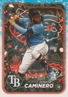 2024 Topps Holiday #H25 Junior Caminero Variation Baseball Card