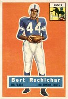 1956 Topps #84 Bert Rechichar Football Card
