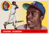 1955 Topps #47 Hank Aaron Baseball Card