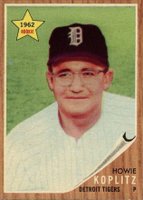 1962 Topps #114GT Howie Koplitz Green Tint Baseball Card