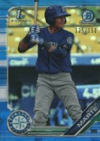 2019 Bowman Chrome Prospects #BCP97 Noelvi Marte Blue Refractor Baseball Card