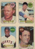 1969 Topps 4 in 1's # Adair/Wilson/Mays/Morris Baseball Card