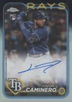 2024 Topps Chrome Rookie Autographs #RAJCA Junior Caminero Refractor Baseball Card