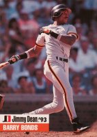 1993 Jimmy Dean #10 Barry Bonds Baseball Card