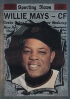1997 Topps Willie Mays Finest #15 1961 Topps Reprint Baseball Card