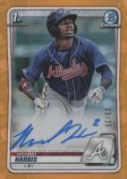 2020 Bowman Chrome Prospect Autographs #CPAMH Michael Harris Orange Refractor Baseball Card