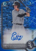 2022 Bowman Chrome Prospect Autographs #CPAEH Erick Hernandez Hta Choice Refractor Baseball Card