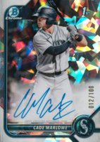 2022 Bowman Chrome Prospect Autographs #CPACM Cade Marlowe Atomic Refractor Baseball Card