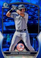 2023 Bowman Sapphire Edition Chrome Prospects #BCP18 Jasson Dominguez Baseball Card