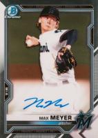 2021 Bowman Chrome Prospect Autographs #CPAMME Max Meyer Baseball Card