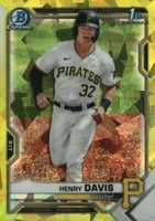2021 Bowman Draft Chrome Sapphire Edition #BDC48 Henry Davis Yellow Baseball Card