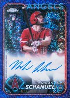 2024 Topps Chrome Rookie Autographs #RANS Nolan Schanuel Purple Speckle Refractor Baseball Card