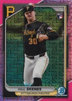 2024 Bowman Chrome Mega Box #31 Paul Skenes Pink Refractor Baseball Card