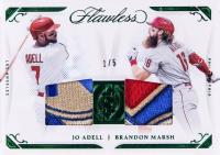 2022 Panini Flawless Dual Diamond Memorabilia #DDMJB Brandon Marsh/Jo Adell Emerald Baseball Card