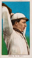 1909 White Borders Piedmont & Sweet Caporal #8 Red Ames Hands Above Head Baseball Card
