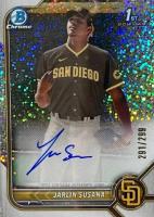 2022 Bowman Chrome Prospect Autographs #CPAJSA Jarlin Susana Speckle Refractor Baseball Card