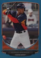2013 Bowman Draft Picks & Prospects Top Prospects #TP-20 George Springer Blue Baseball Card