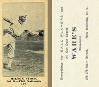 1916 Wares #170 Milton Stock Baseball Card