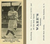 1916 Wares #198 Rollie Zeider Baseball Card