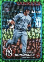 2024 Topps Update #US175 Jasson Dominguez Green Crackle Foil Board Baseball Card