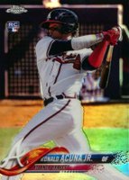 2018 Topps Chrome #193 Ronald Acuna Jr. Refractor Baseball Card