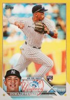 2023 Topps #94 Oswald Peraza Gold Foil Baseball Card
