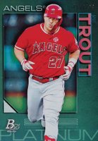 2020 Bowman Platinum #65 Mike Trout Teal Baseball Card