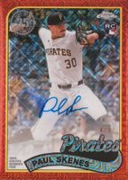 2024 Topps Silver Pack 1989 Chrome Promo #PS Paul Skenes Update-Autograph-Red Refractor Baseball Card