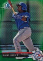 2017 Bowman Draft #BDC150 Vladimir Guerrero Jr. Chrome-Batting-Green Refractor Baseball Card