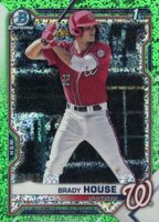 2021 Bowman Draft #BDC186 Brady House Chrome-Green Sparkle Refractor Baseball Card
