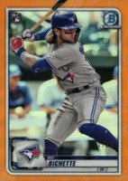 2020 Bowman Chrome #50 Bo Bichette Orange Refractor Baseball Card