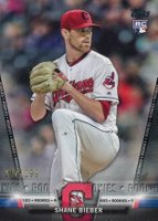 2018 Topps Update Salute #S-34 Shane Bieber Black Baseball Card