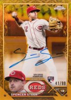 2023 Topps Gilded Collection Topps Chrome Gold Etch Autographs #CGASS Spencer Steer Baseball Card