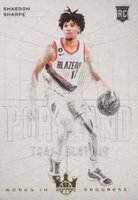 2022 Panini Court Kings Works in Progress #2 Shaedon Sharpe Basketball Card