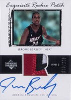 2003 Upper Deck Exquisite Collection #57 Jerome Beasley Autograph Patch (225) Basketball Card