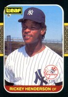 1987 Leaf #191 Rickey Henderson Baseball Card