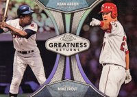 2019 Topps Chrome Greatness Returns  #GRE8 Hank Aaron/Mike Trout Baseball Card