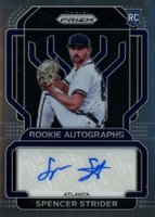 2022 Panini Prizm Rookie Autographs #RASS Spencer Strider Baseball Card