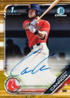 2019 Bowman Draft Chrome Draft Picks Autograph #CDACCA Cameron Cannon Gold Refractor Baseball Card