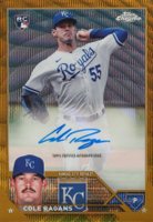 2023 Topps Chrome Update Autograph #ACCRA Cole Ragans Gold Wave Baseball Card