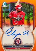 2023 Bowman Chrome Prospect Autographs #CPAEG Elijah Green Orange Refractor Baseball Card