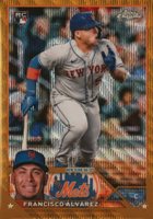 2023 Topps Chrome #203 Francisco Alvarez Gold Wave Refractor Baseball Card