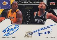 2000 Stadium Club Co-Signers #CS3 Shaquille O'Neal/Tim Duncan Basketball Card