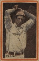 1910 Orange Borders # Eddie Plank Baseball Card